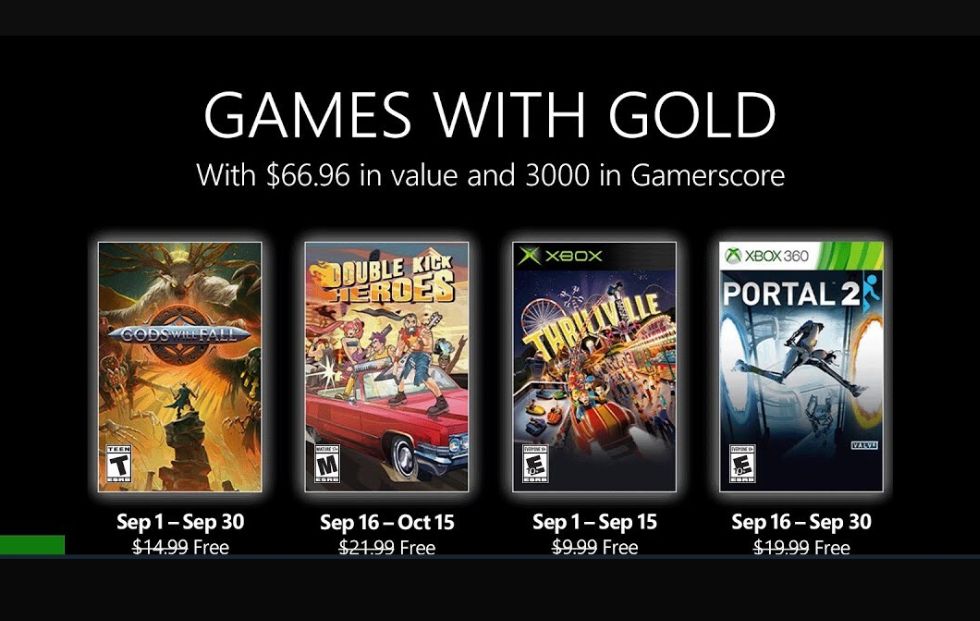 Juegos de Xbox Gold gratis para Xbox Series X, S y Xbox One de septiembre 2022